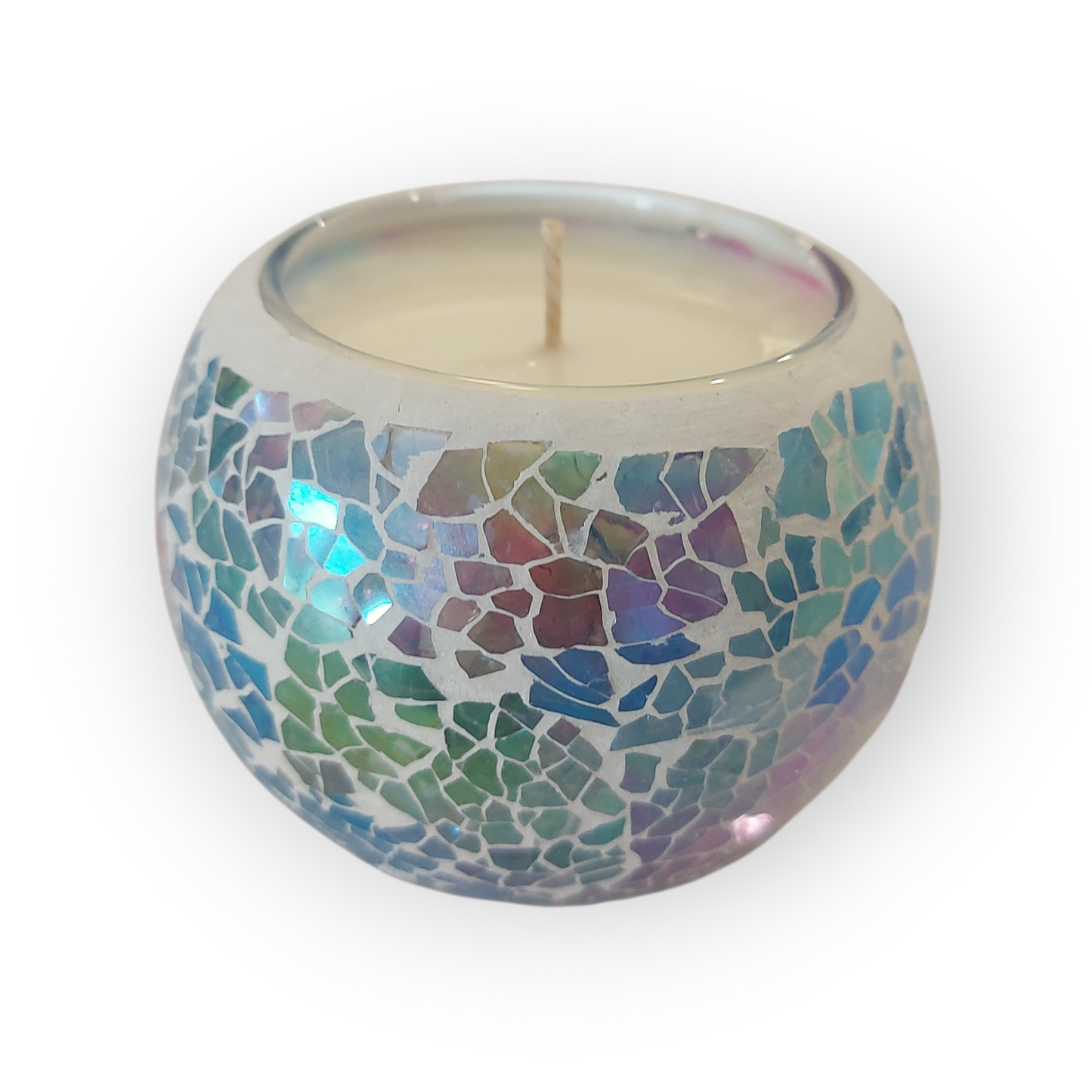 Rainbow Crackle Candles