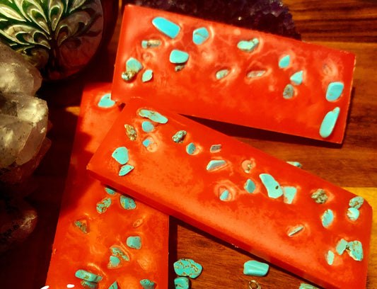 Moroccan Spice with Turquoise gemstone chips Wax Melt