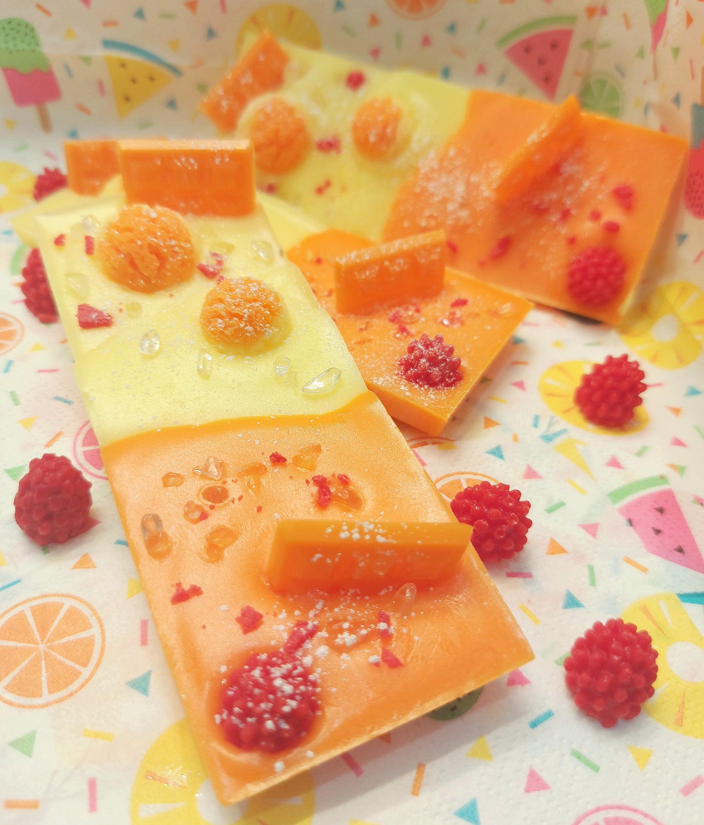 Mango & Papaya Ice-cream Wax Melt Bars.