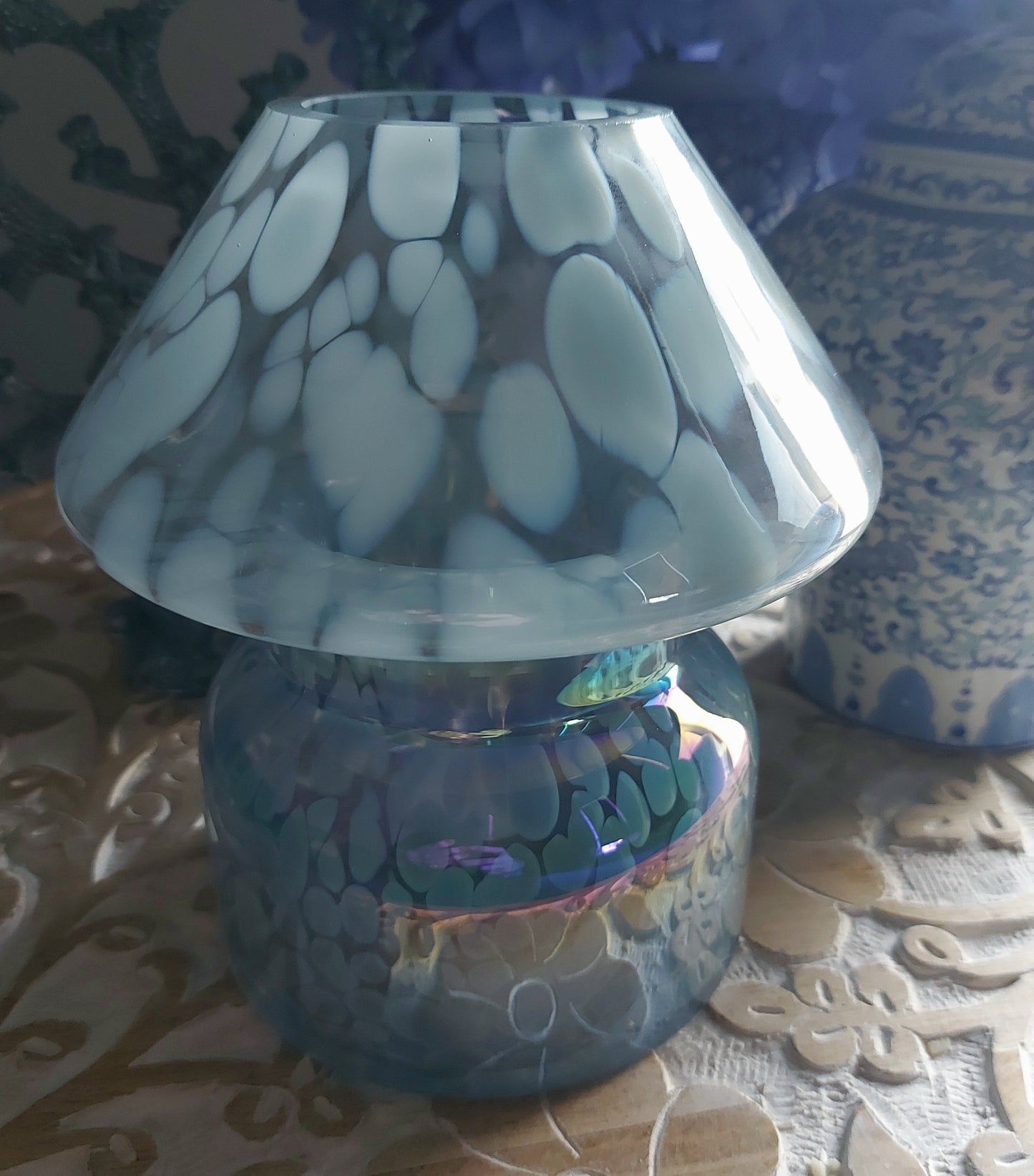 Blue Candle Lamp