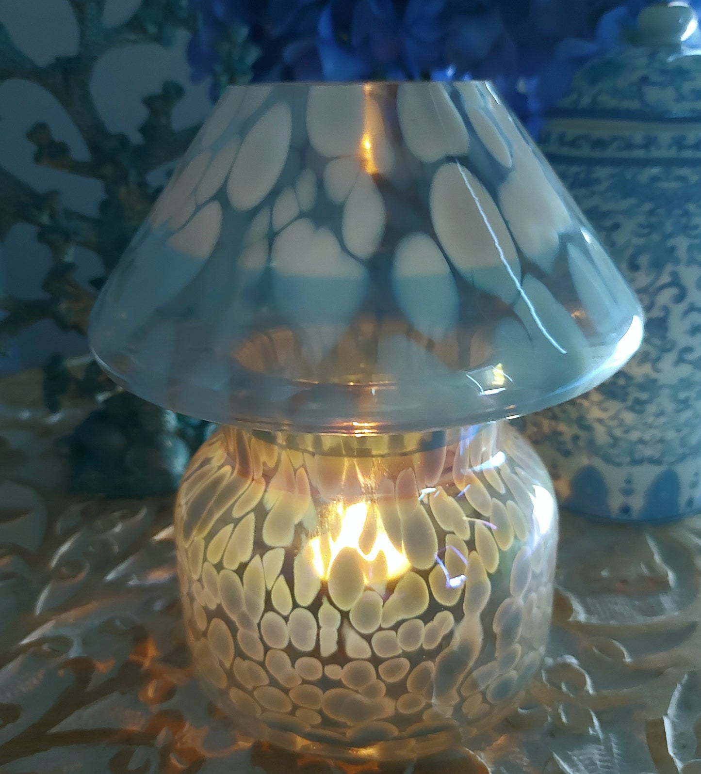 Blue Candle Lamp