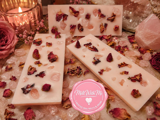 Rose Victorian with rose quartz & rose petals Wax Melts