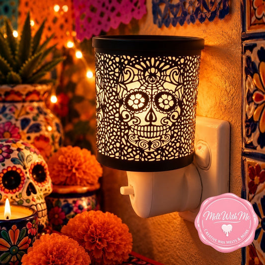 Mini Wall Warmer Sugar Skull (Black)