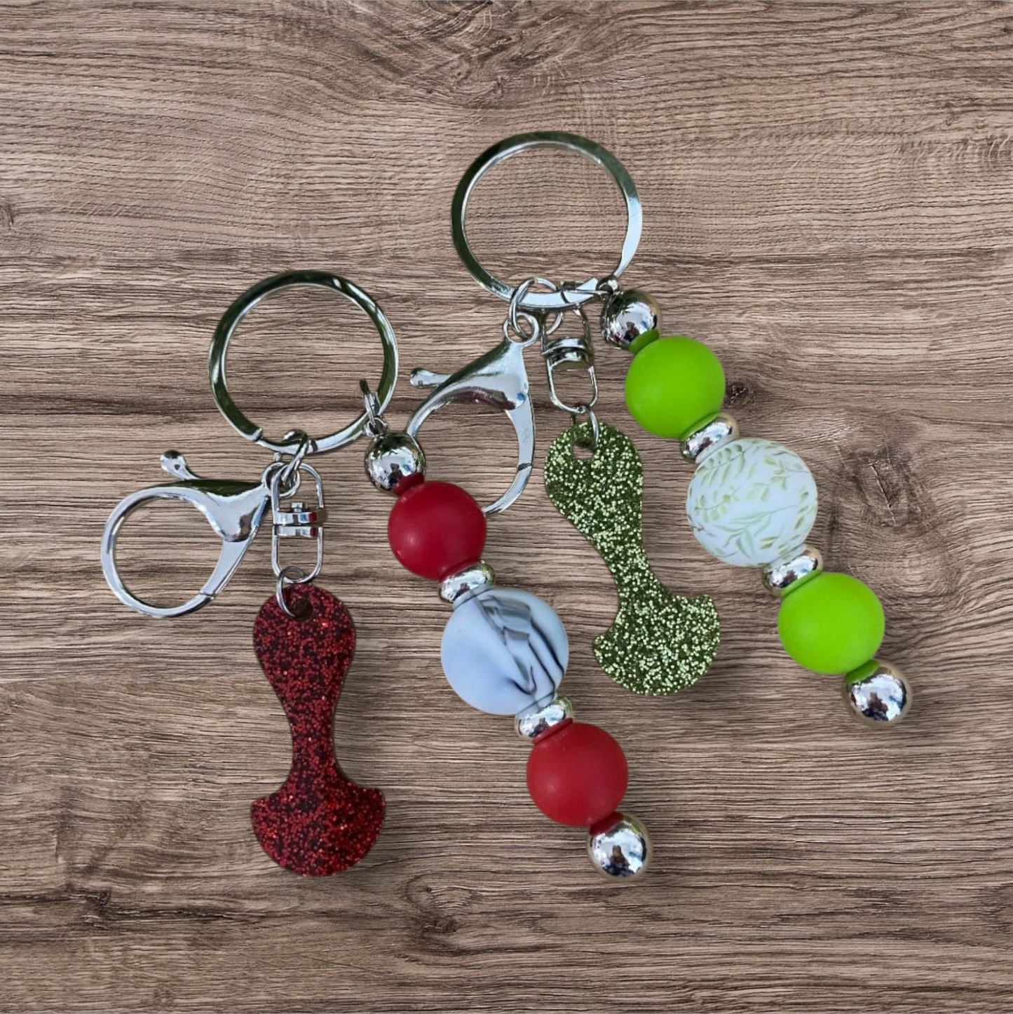 Trolly Token Beaded Keychain